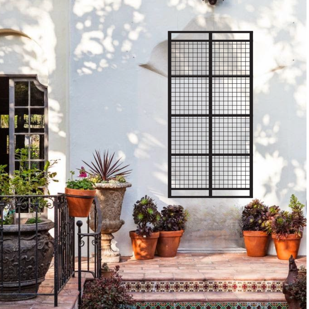 tall wall hung trellis for pots