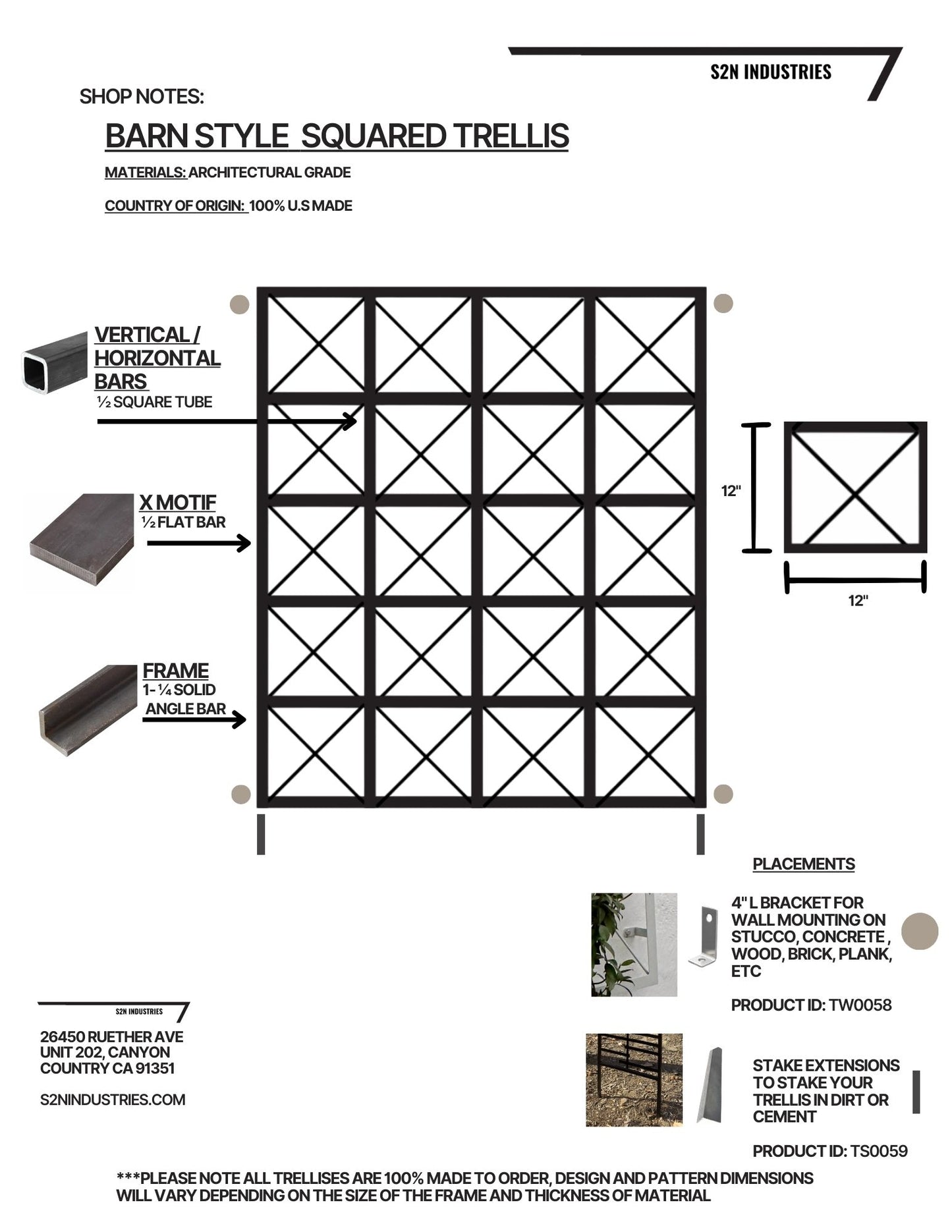 Squared Barn Style Trellis