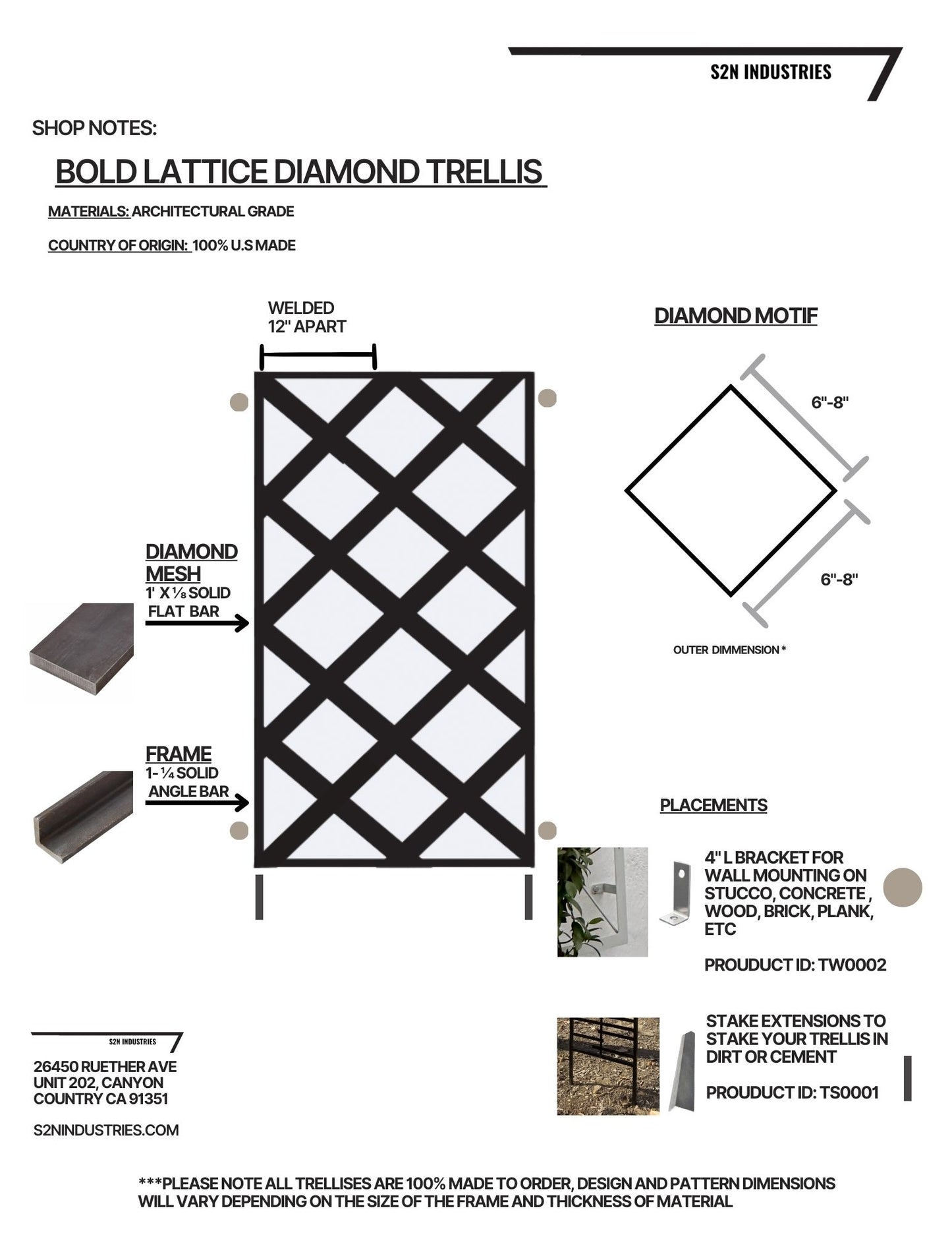Diamond Bold lattice Trellis