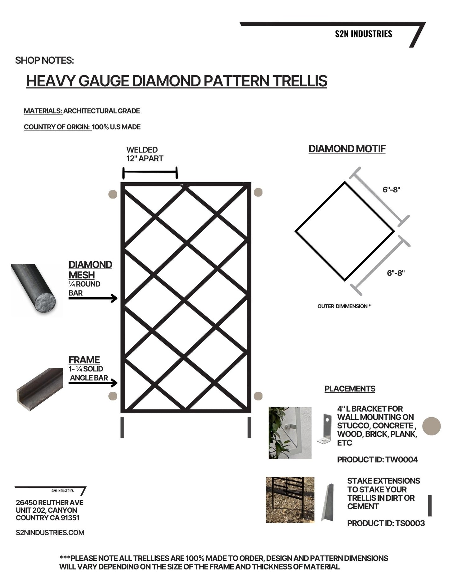 Heavy Duty Gauge Trellis