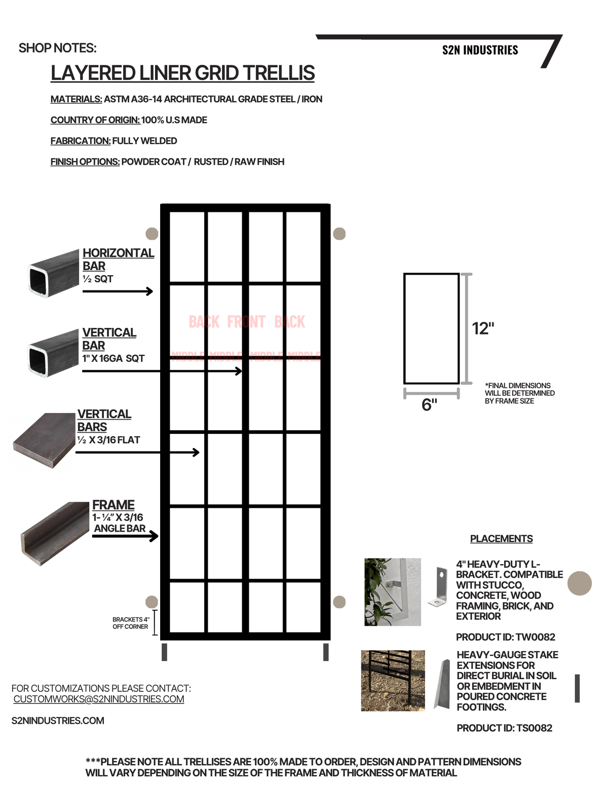 Layered Liner Grid Trellis