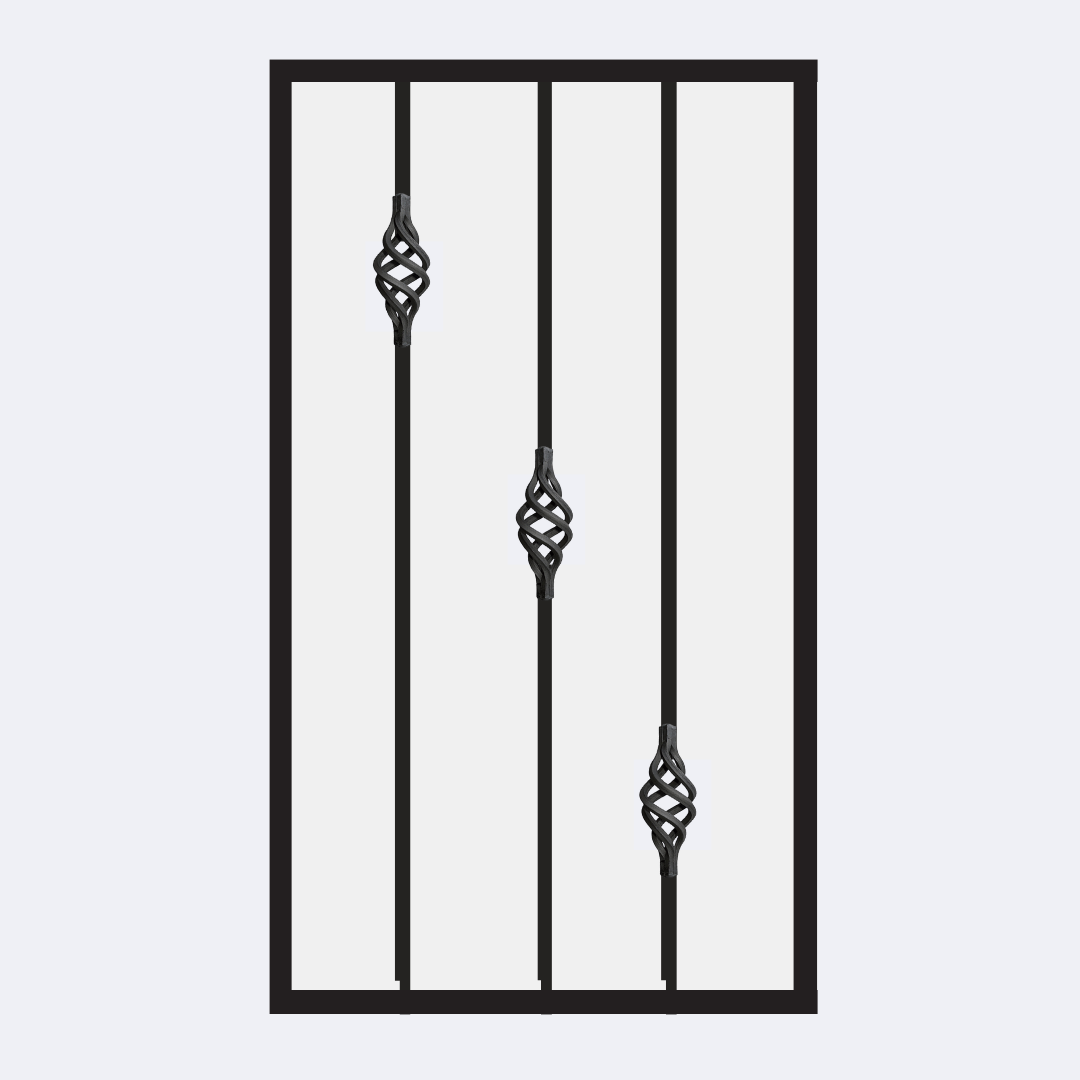 Basket Scroll Contemporary Metal Stand Alone Trellis