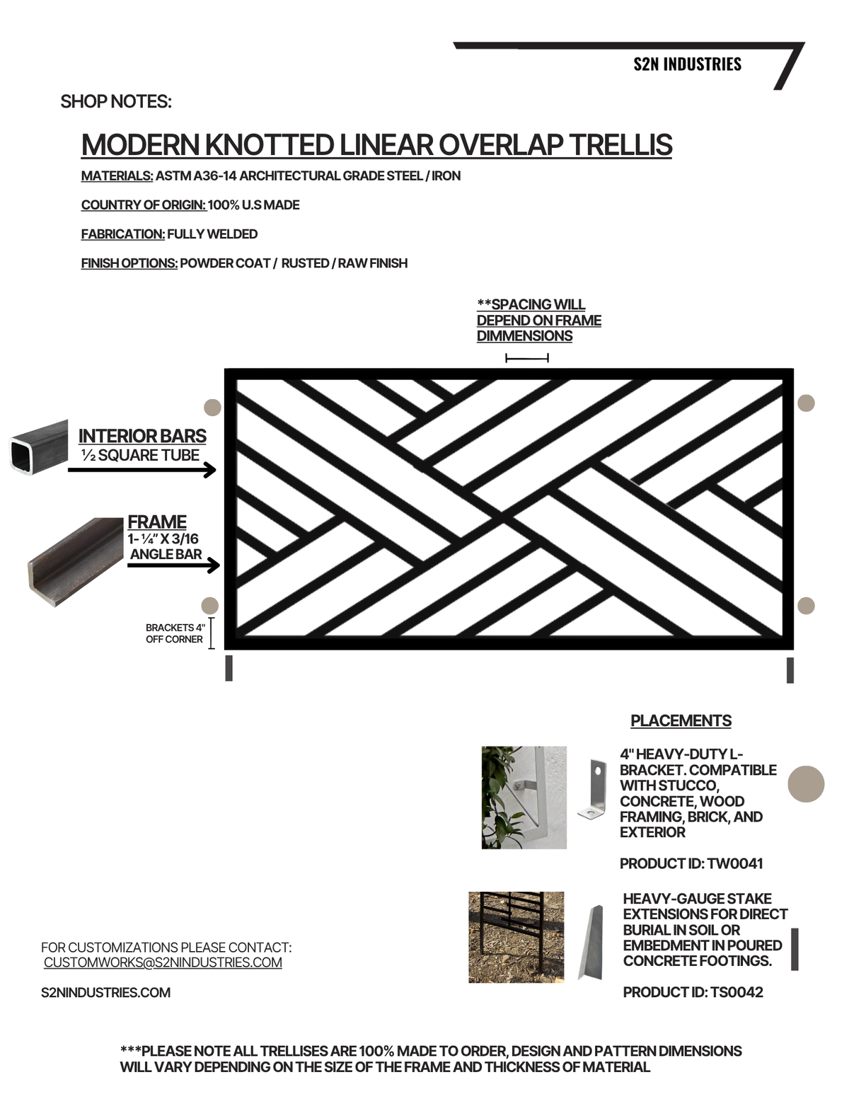Modern Knotted Overlap Wall Trellis