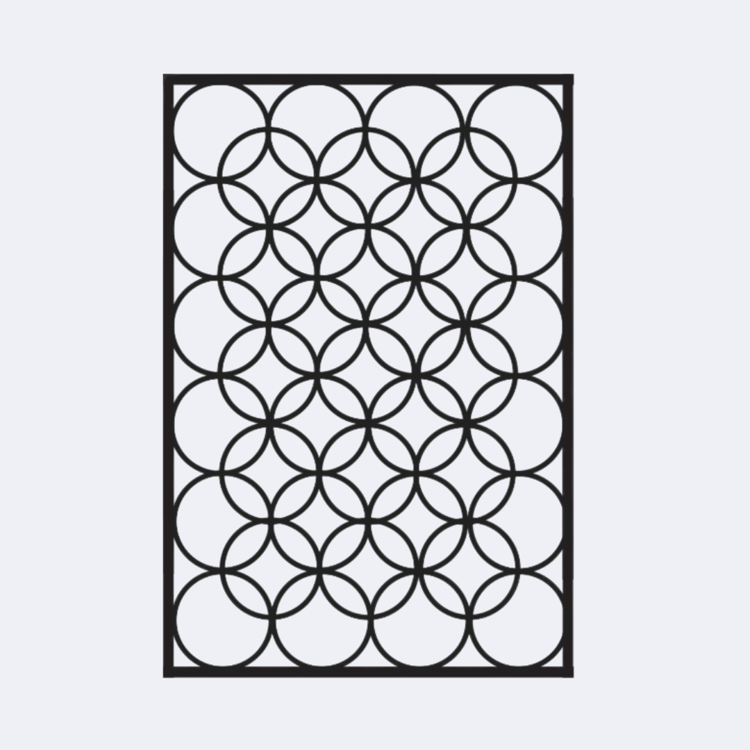Mosaic Circular Custom Size Trellis - Wall Mounted