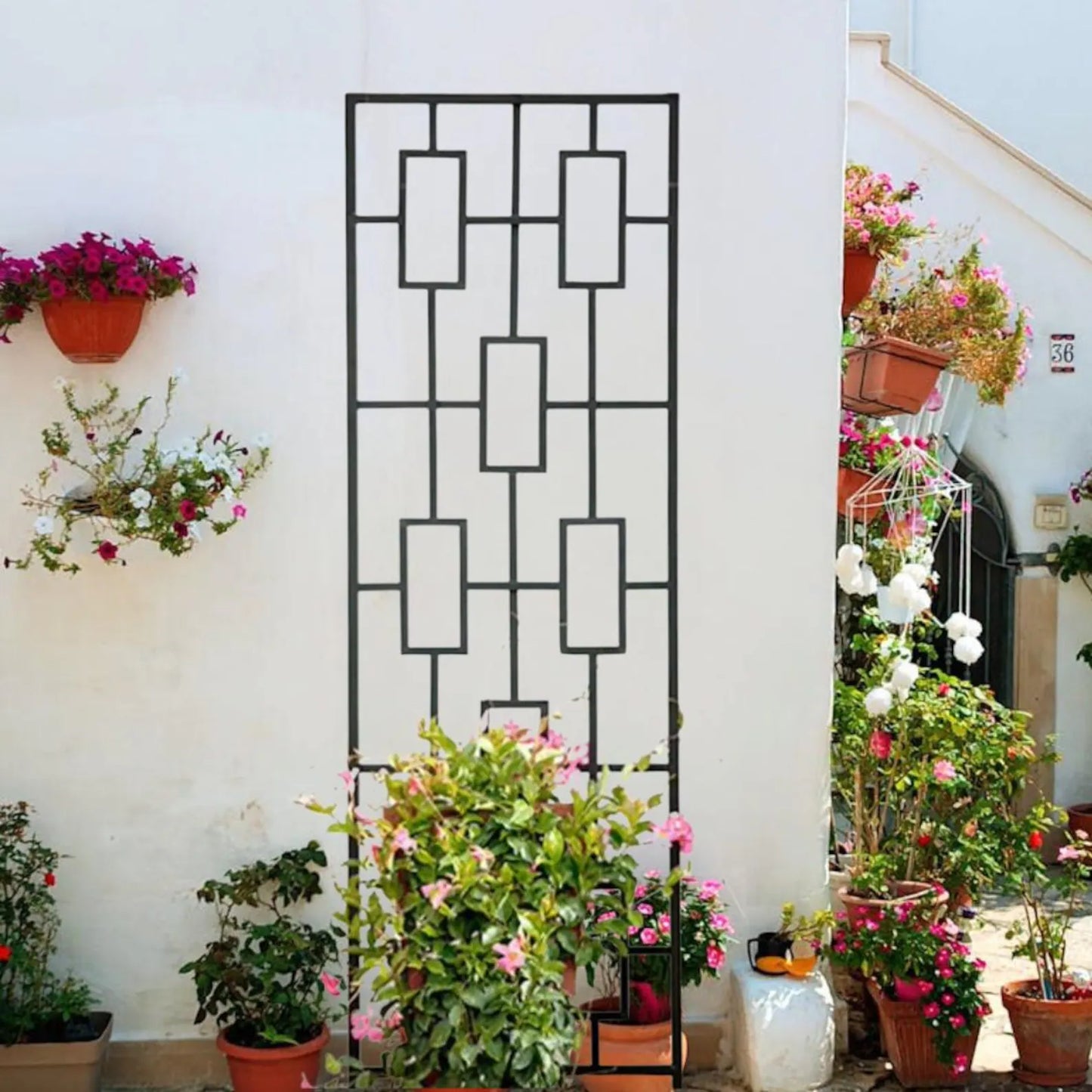 Classic Panacea Tall Metal Stand Alone Trellis