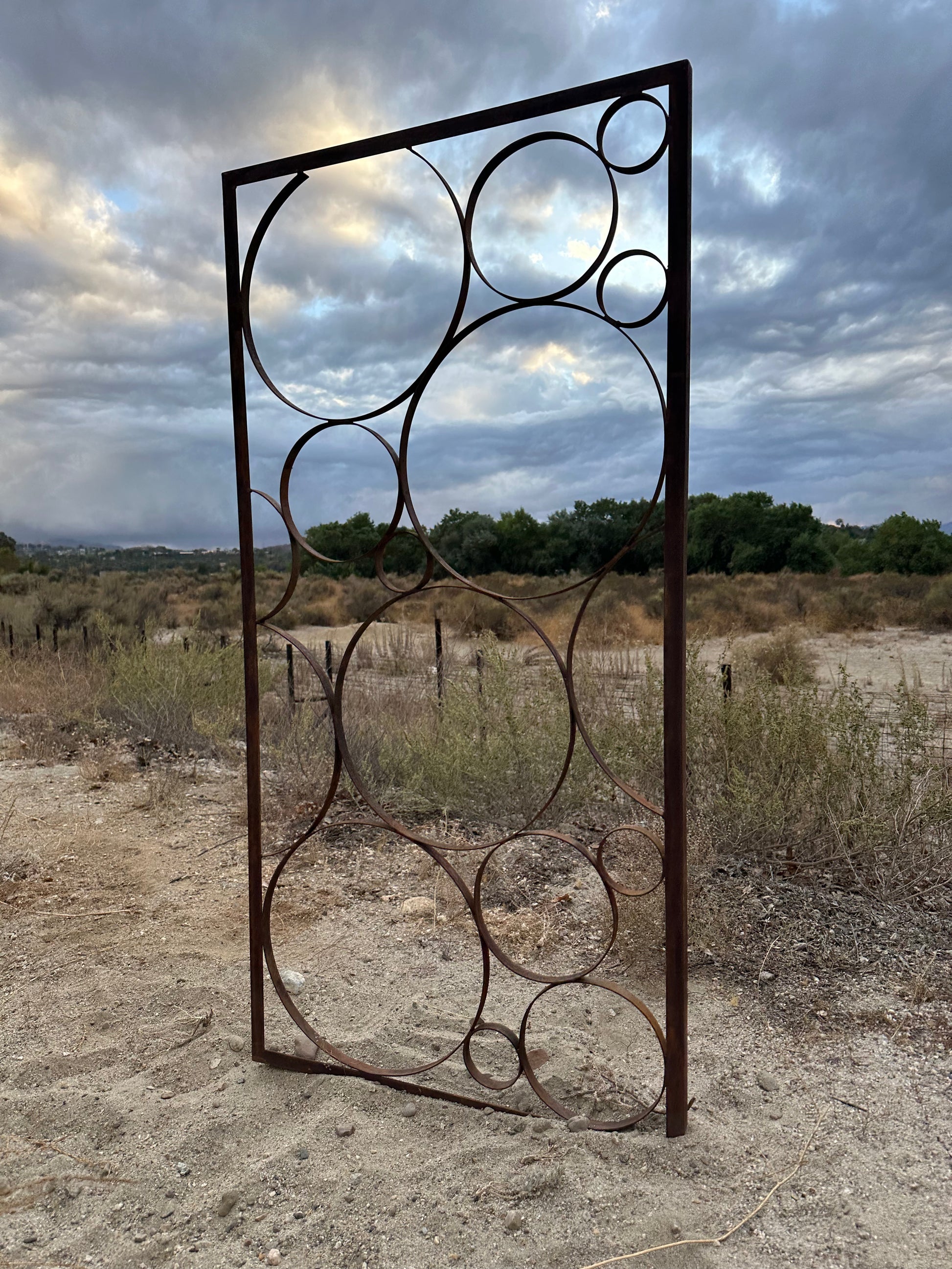 oxidized trellis panel