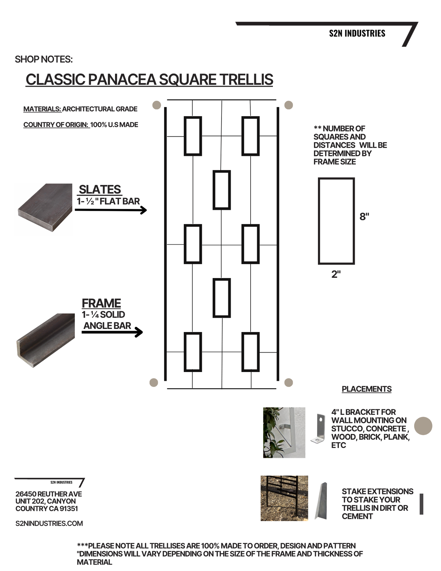 Classic Panacea Tall Metal Trellis