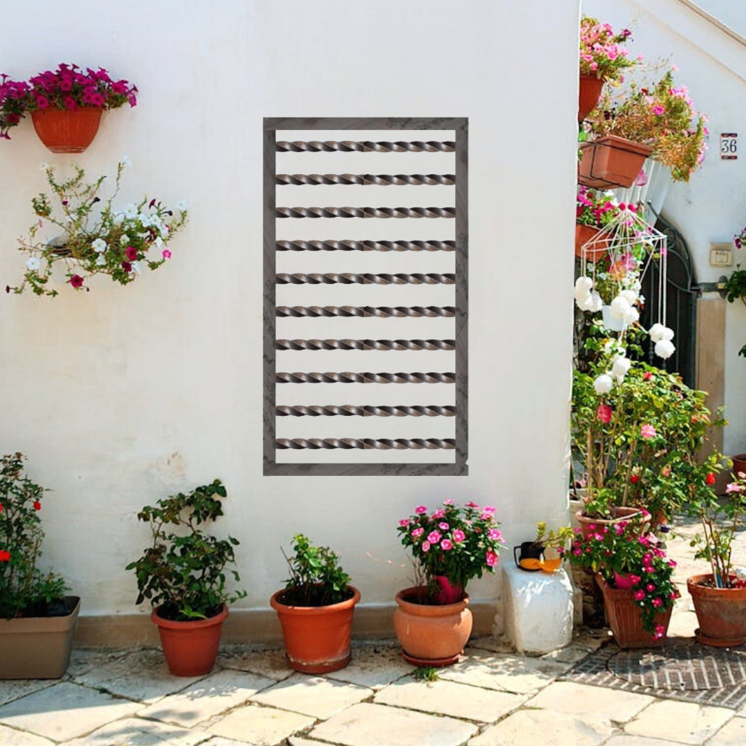 wall mounted horizontal grid trellis