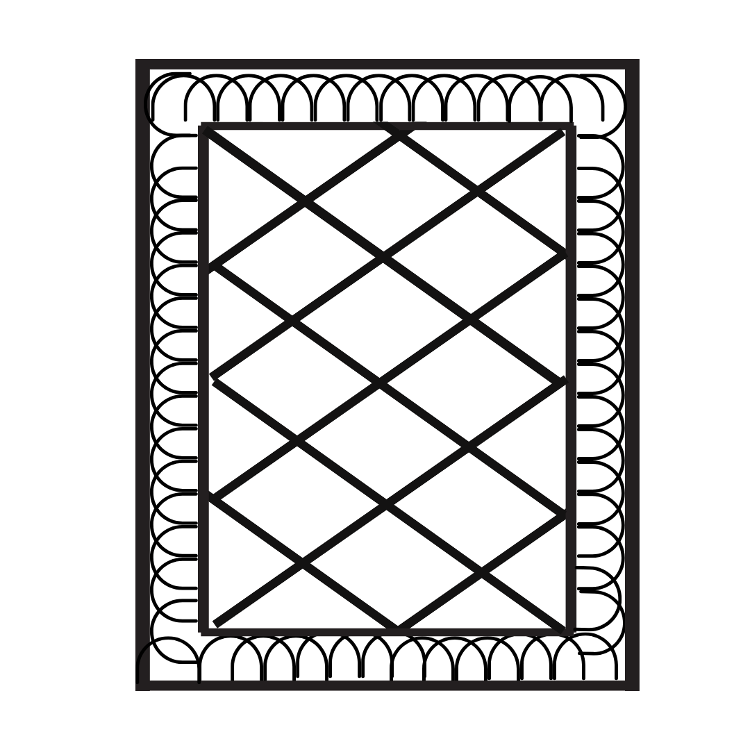 Ornamental Diamond Metal Garden Trellis