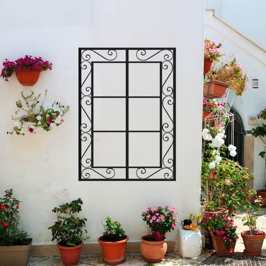 Mediterranean Scroll Screen Trellis - Wall Mounted