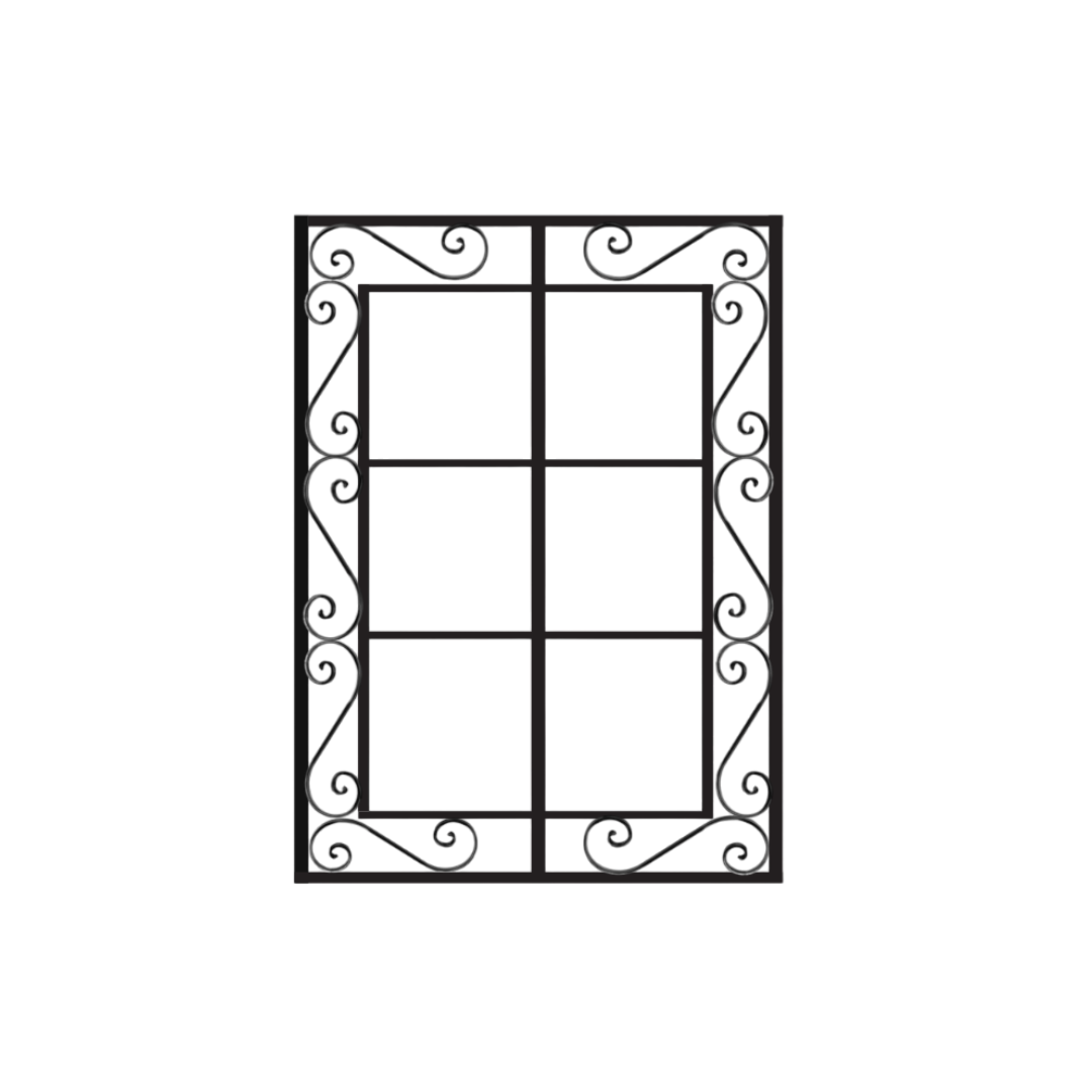 Mediterranean Scroll Screen Trellis - Wall Mounted