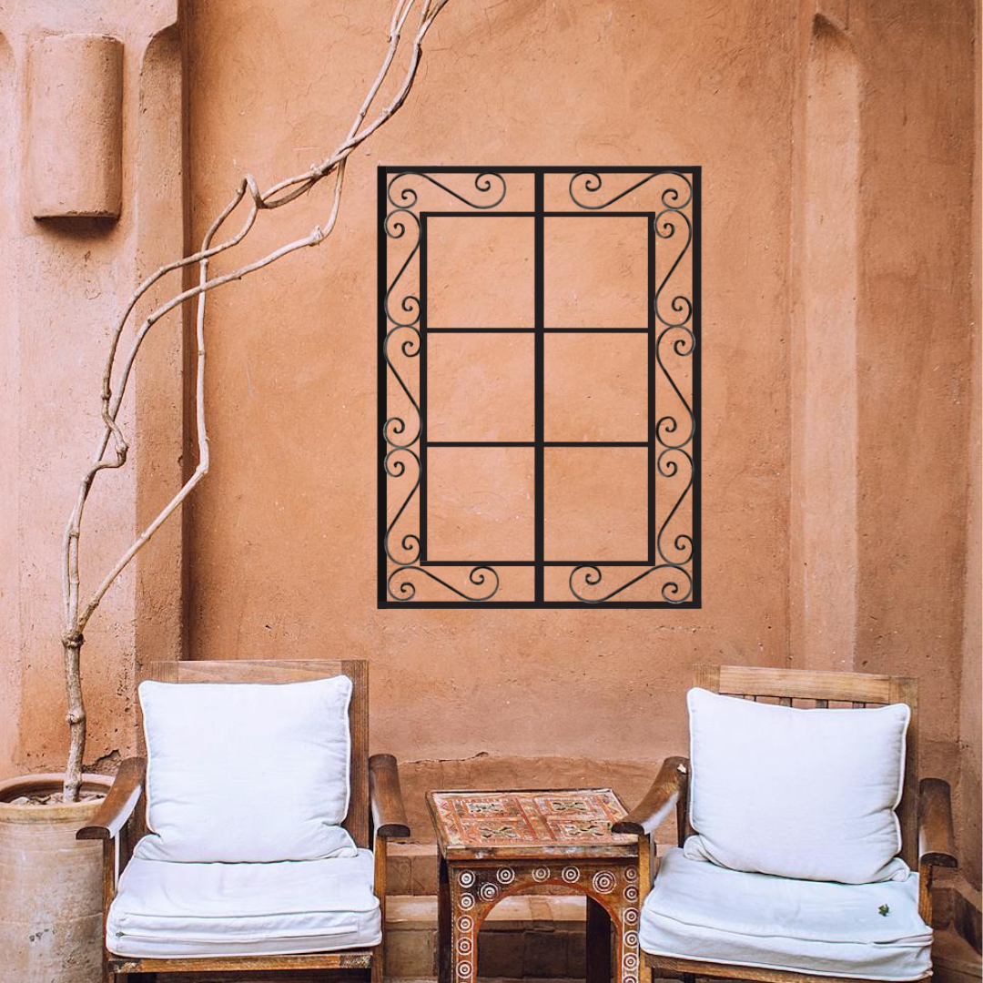 Mediterranean Scroll Screen Trellis - Wall Mounted