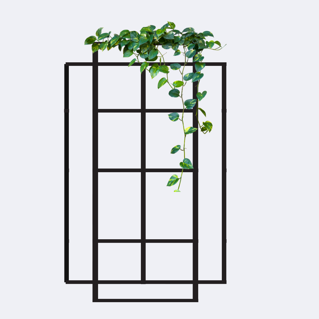 Double Frame Overlap Planter Trellis