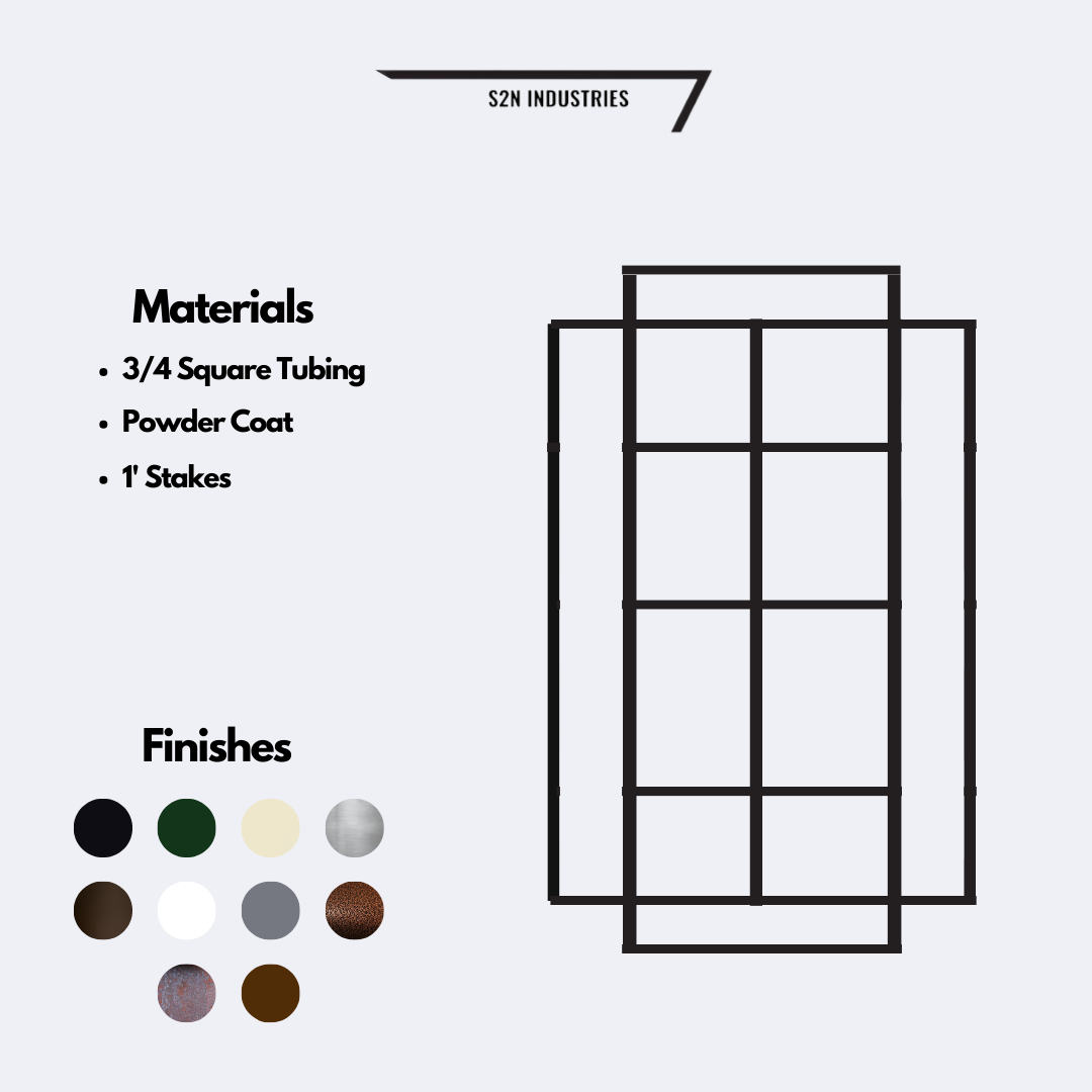 Double Frame Overlap Planter Trellis