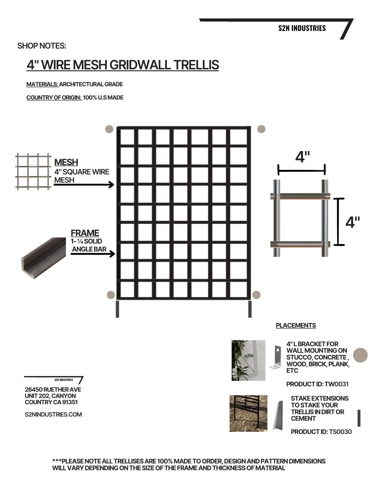 Custom Mesh Gridwall Trellis 
