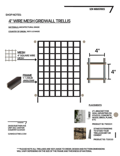 Custom Mesh Gridwall Trellis 