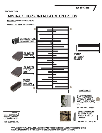 Horizontal Abstract Latch Trellis