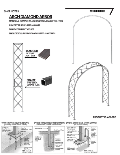 Arch Diamond Arbor