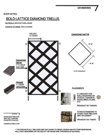 Diamond Bold lattice Trellis 