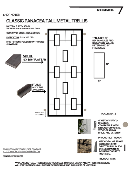 Classic Panacea Freestanding Metal Trellis