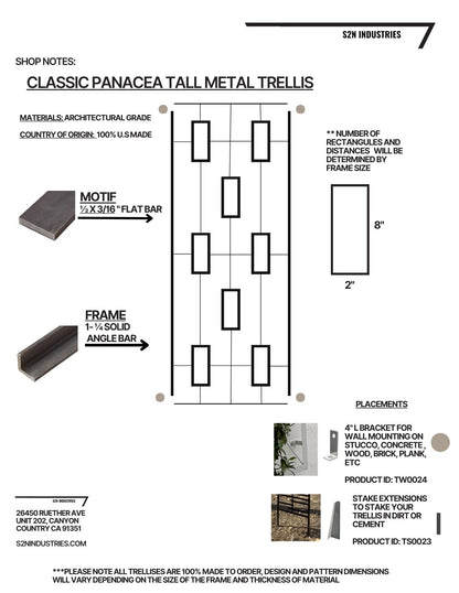 Contemporary Panacea Metal Trellis