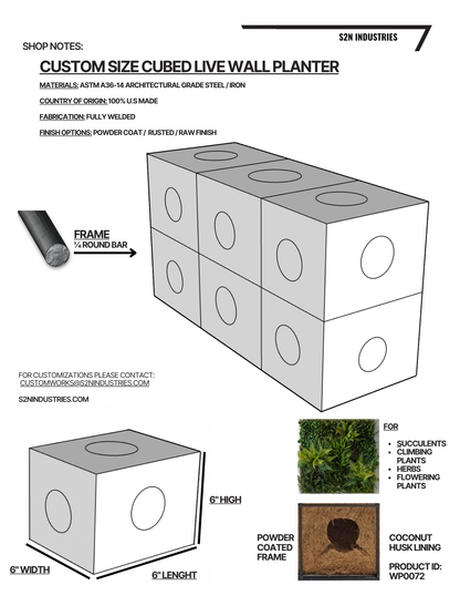 Live Wall Metal Planter Frame
