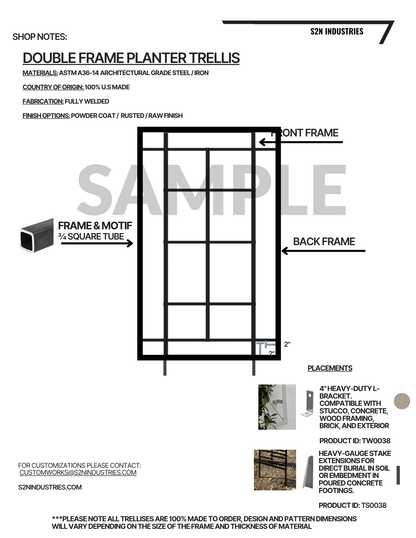 Double Frame Planter Trellis