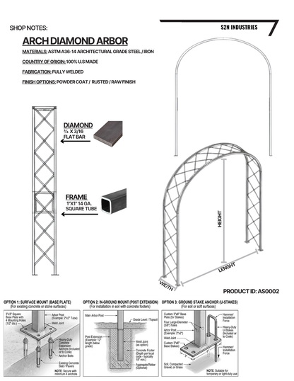 Arch Diamond Arbor