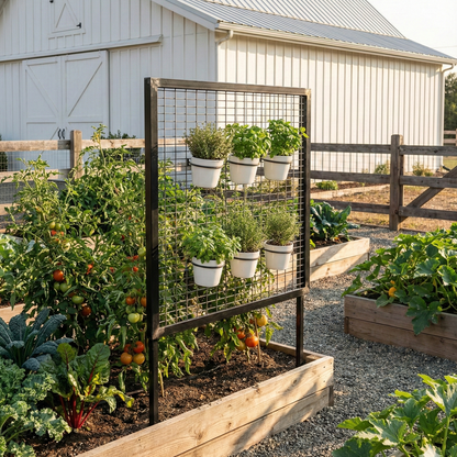 Rectangular Wire Mesh Stand Alone Trellis