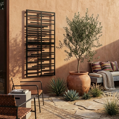 Abstract Latch On Plant Trellis Wall Mounted