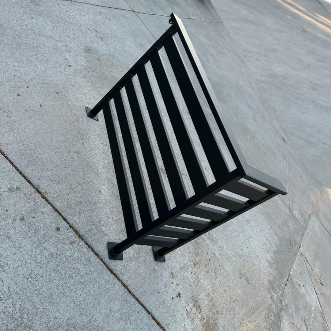 Modern Horizontal Slate Metal Panel Fence