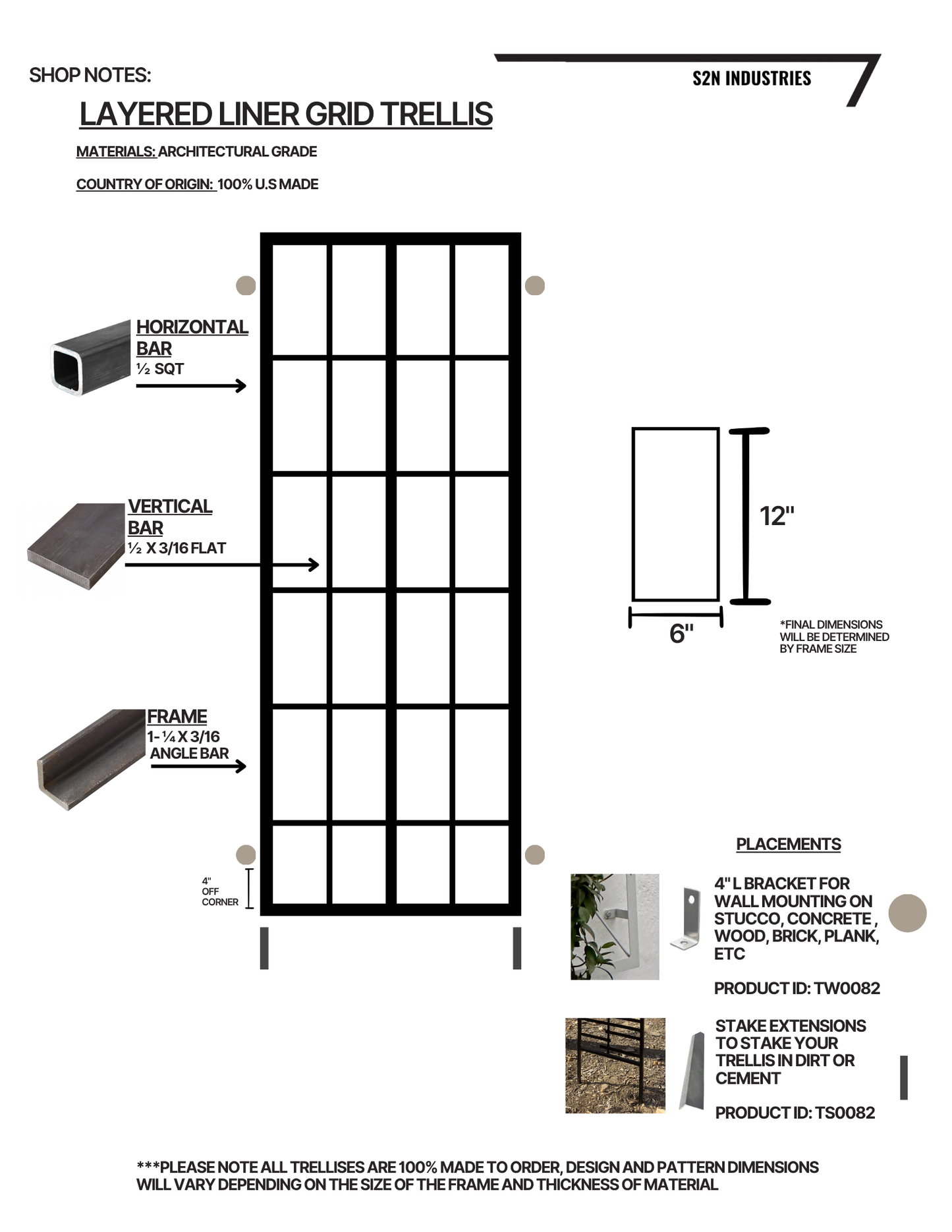 Layered Liner Grid Trellis