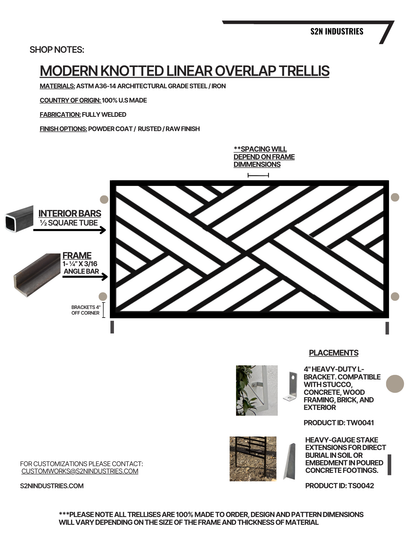 Modern Knotted Overlap Wall Trellis