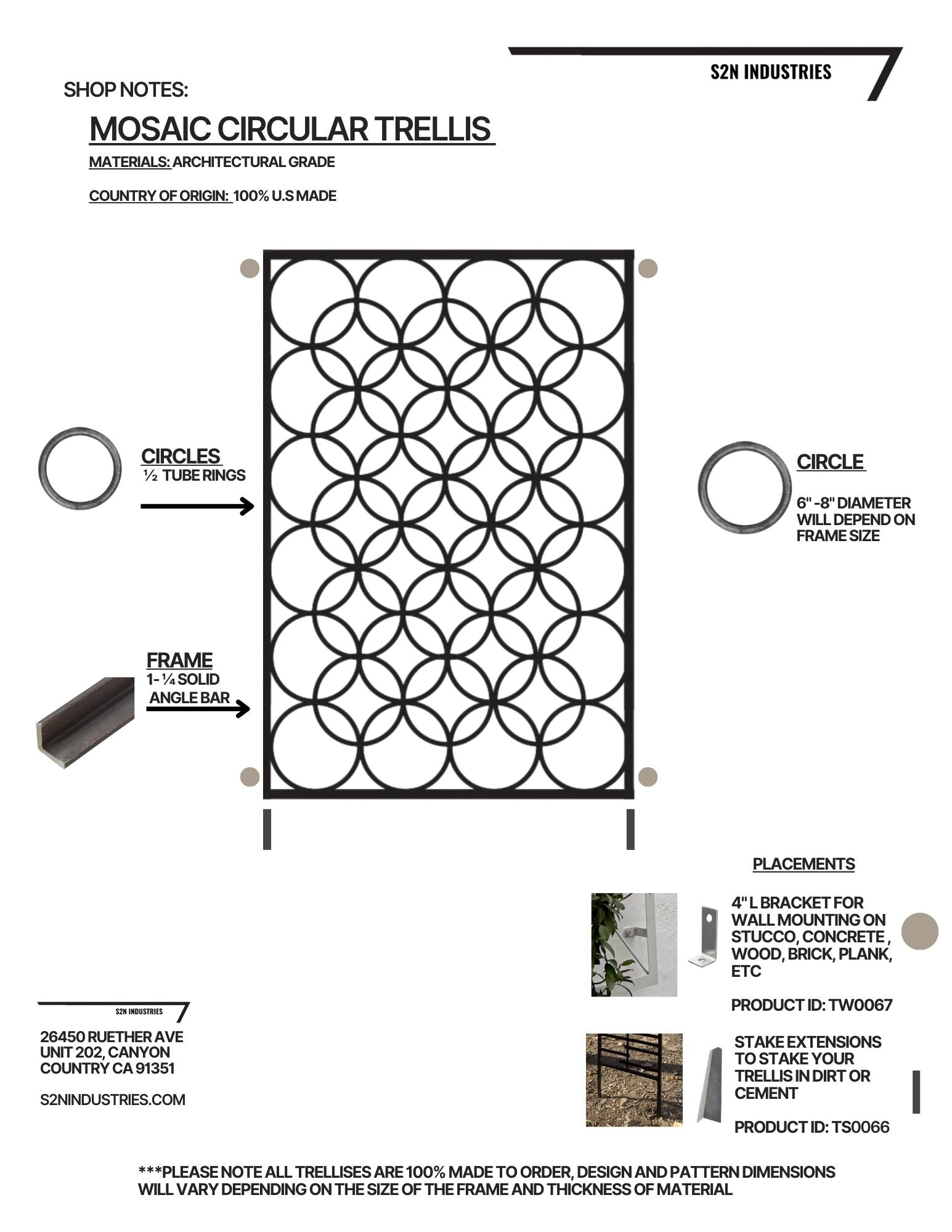 Circular Mosaic Trellis
