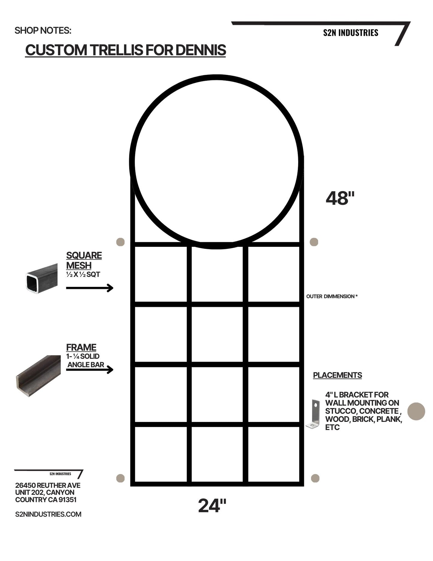 Custom Trellis For Dennis
