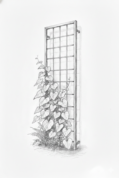 stand alone rectangular mesh trellis