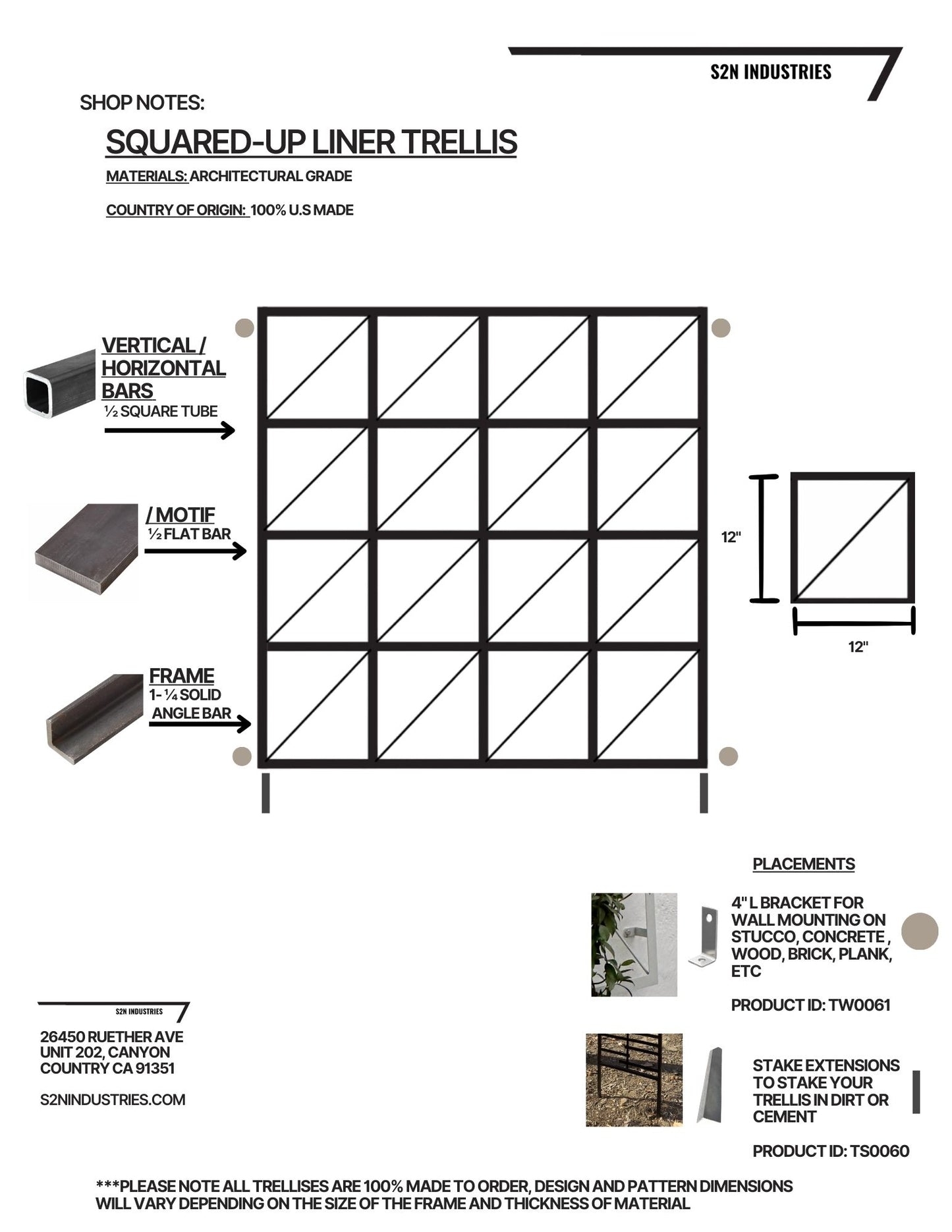 Squared Up Liner Trellis