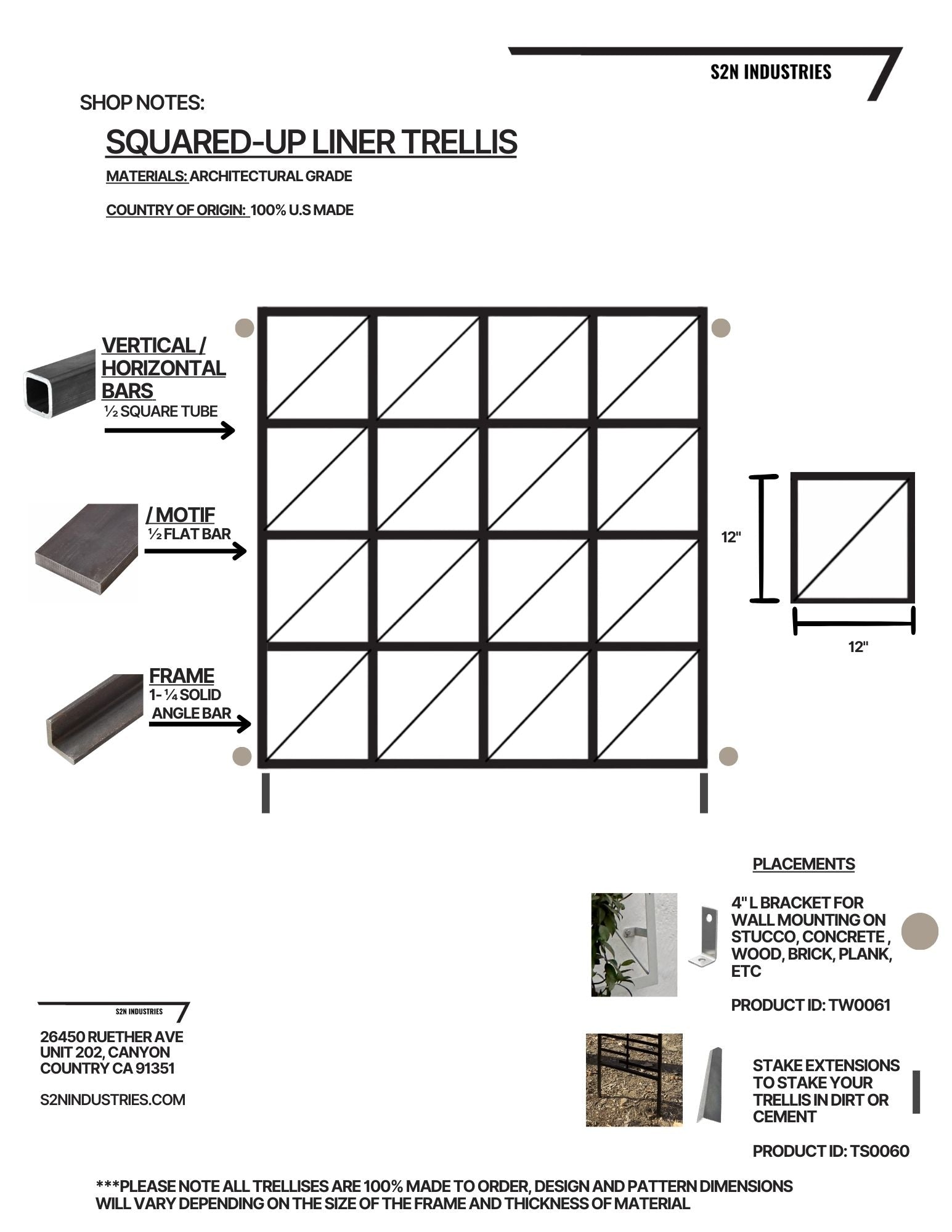 Squared Up Liner Trellis
