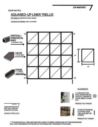Squared Up Liner Trellis