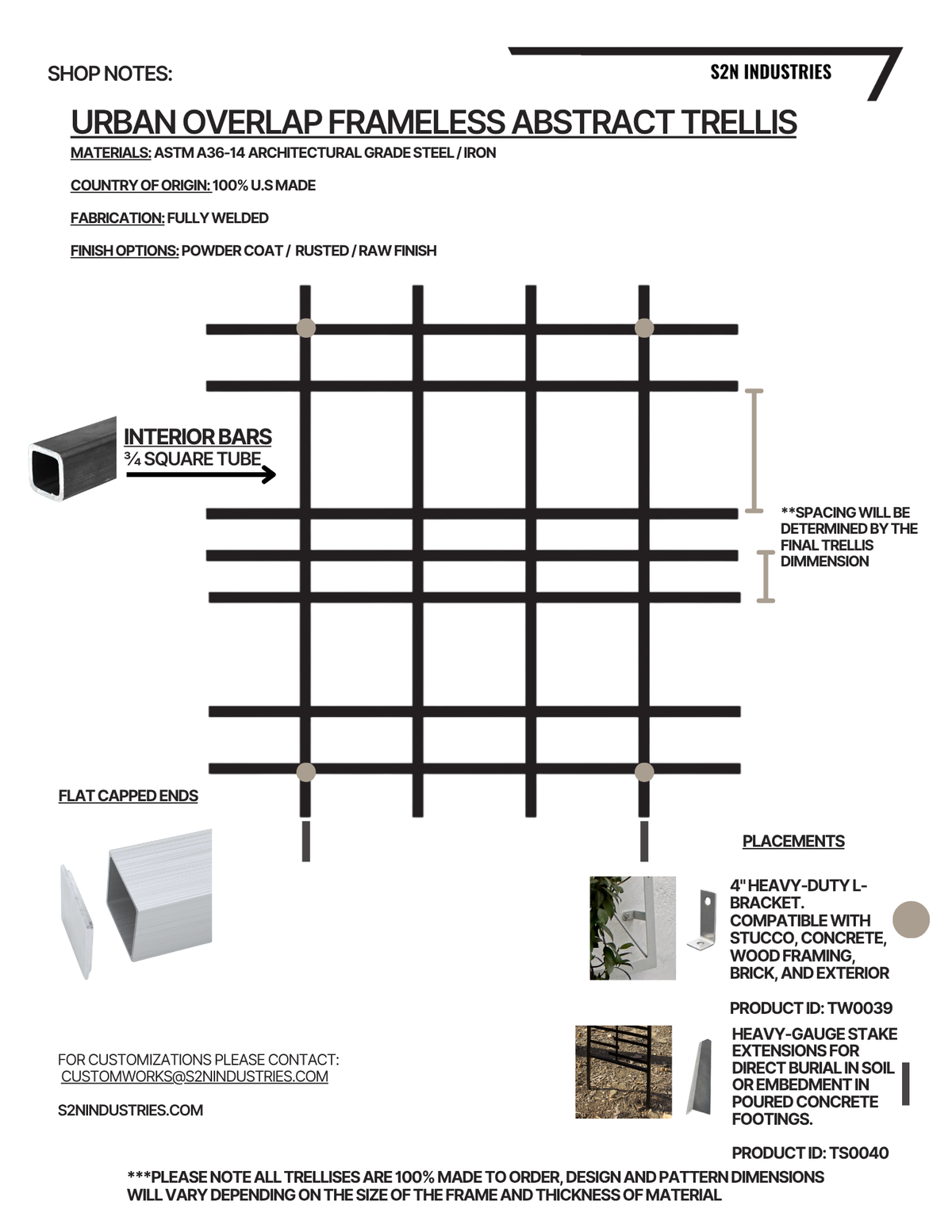 Modern Abstract Frameless Square Stand Alone Trellis
