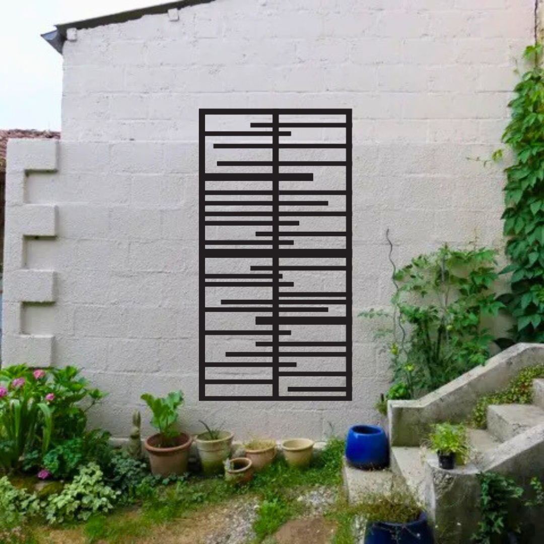 abstract wall mounted black trellis