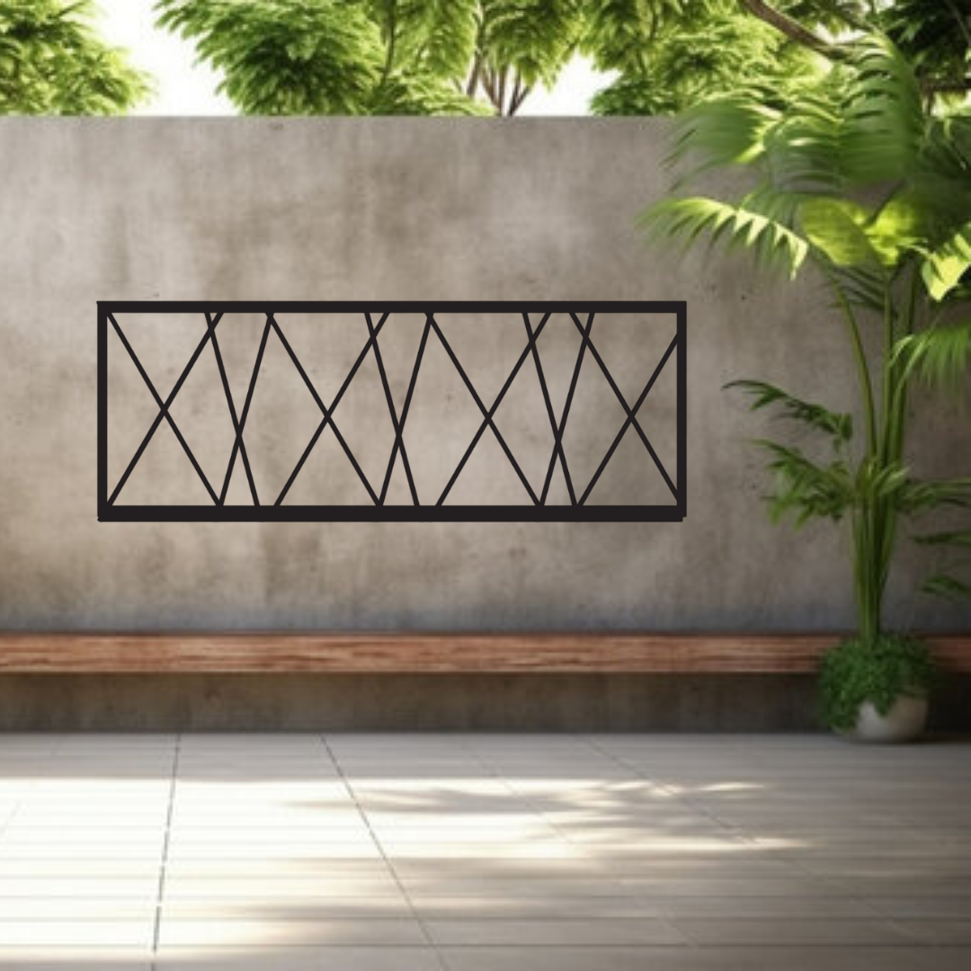 Modern 30/15 Roll Bar Trellis, Abstract Modern Metal Wall Frame - S2N ...