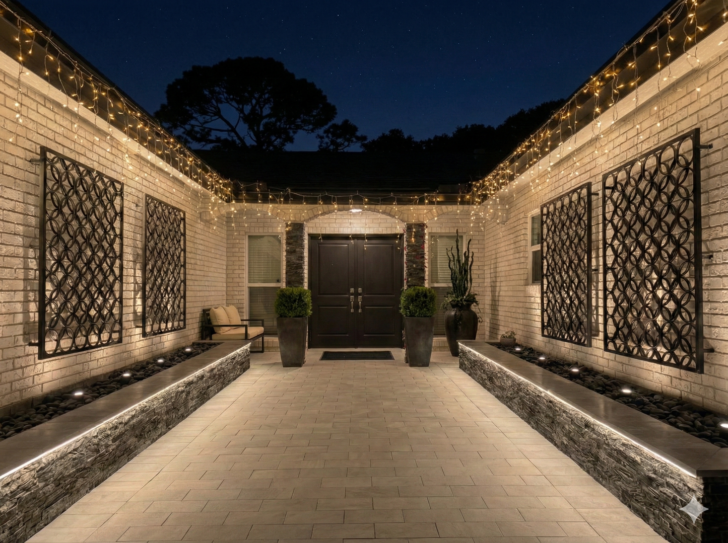 Mosaic Circular Custom Size Trellis - Wall Mounted