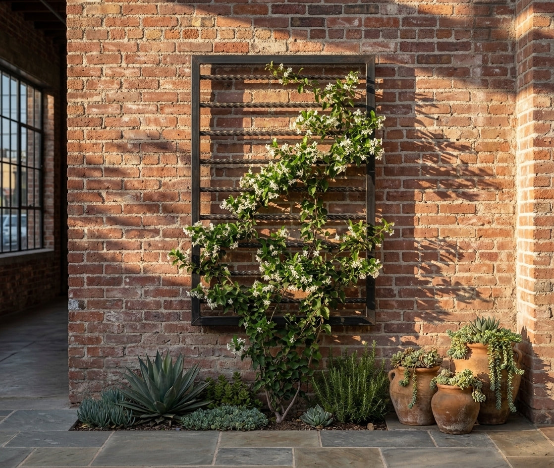 Modern Industrial Horizontal Wall Trellis