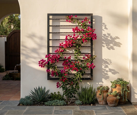 Modern Industrial Horizontal Wall Trellis