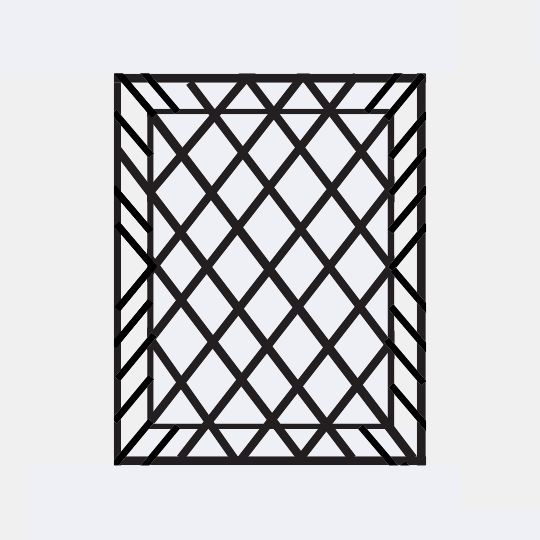 Inverted Diamond Trellis Wall Mounted