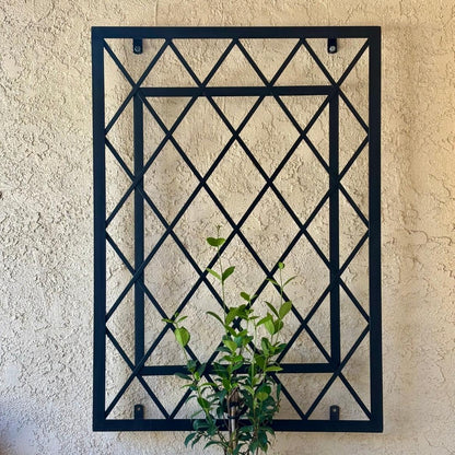 Inverted Diamond Trellis Privacy Stand Alone Trellis