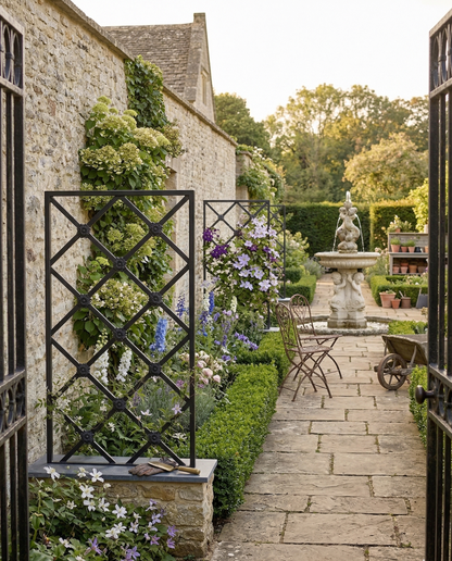 Parisian Rosette Diamond Freestanding Trellis