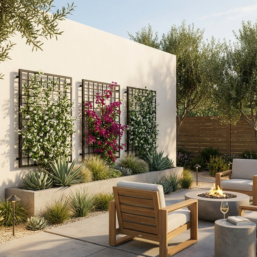 Multi Square Grid Trellis Wall Mounted Gridwall Panels Living Wall ...