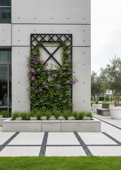 X Motif Double Frame Wall Mounted Trellis